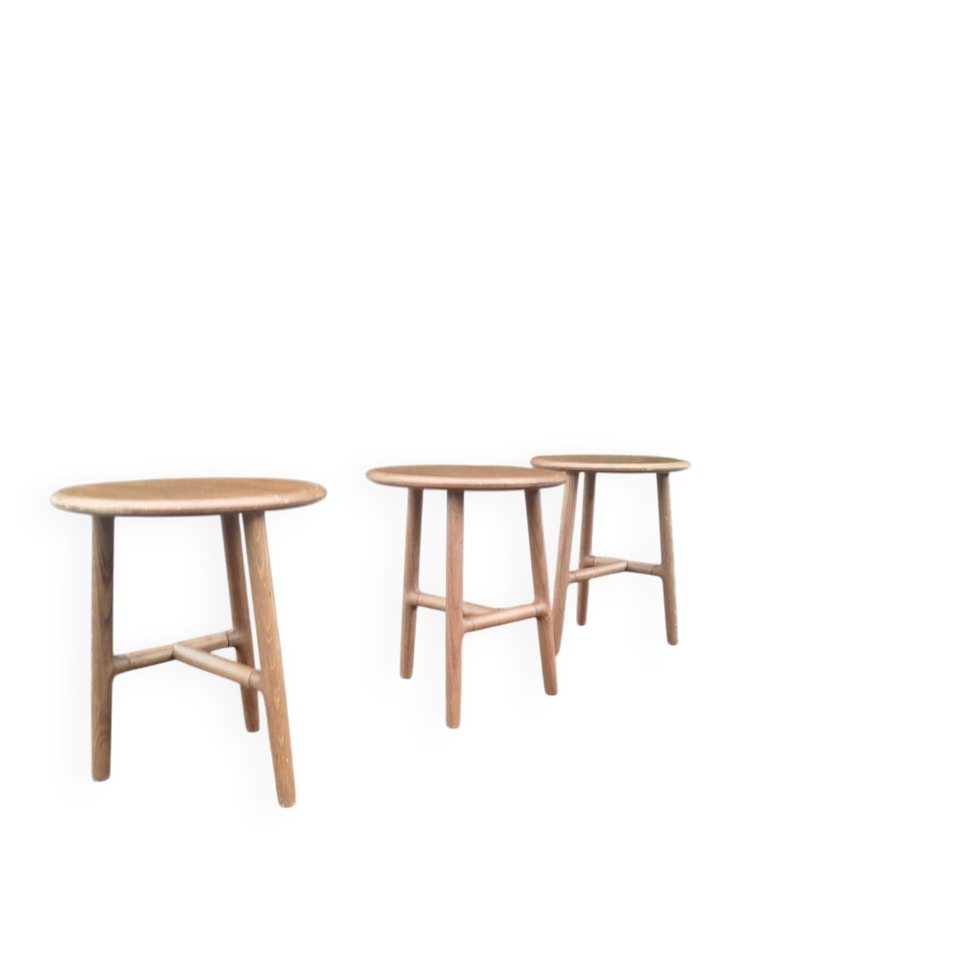 Set of 3 stools scandinavian side tables sancal nudo