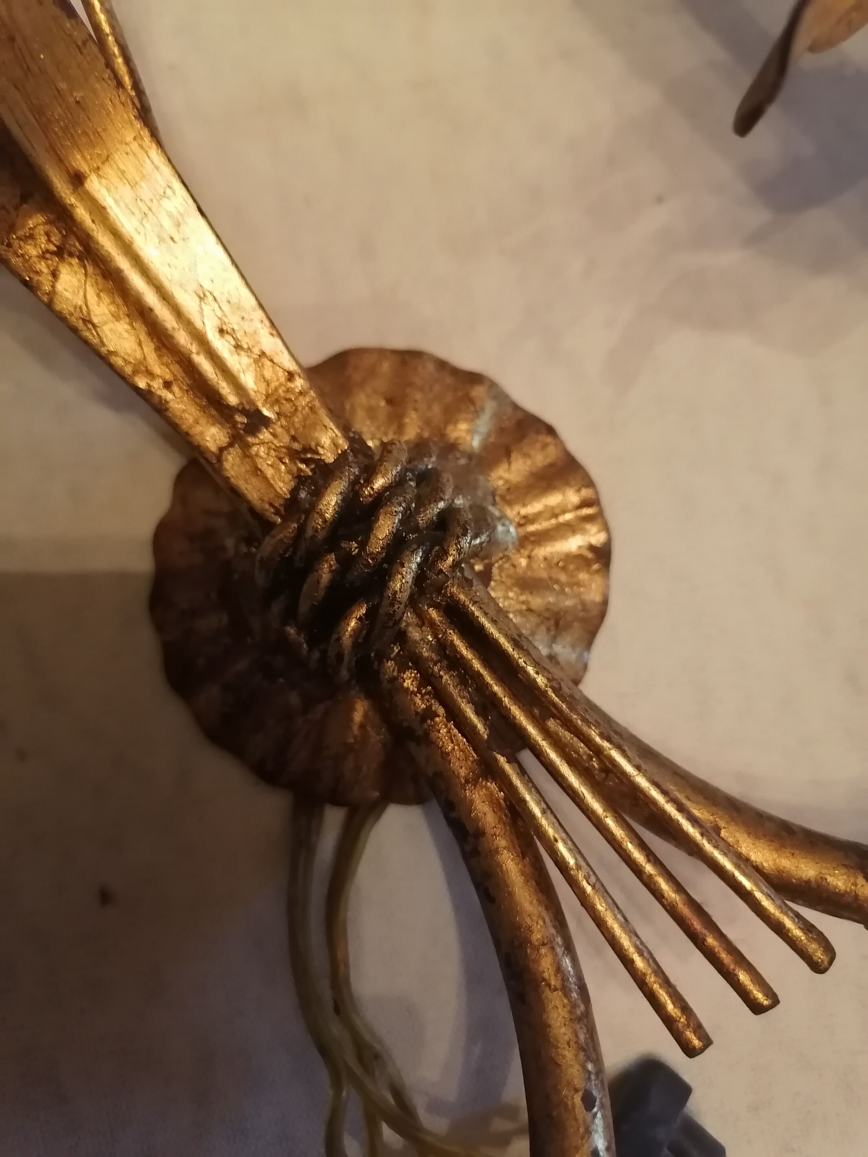 Wall lamp vintage epis de ble hollywood regency 1950 60