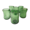 Verres soufflé en verre vert