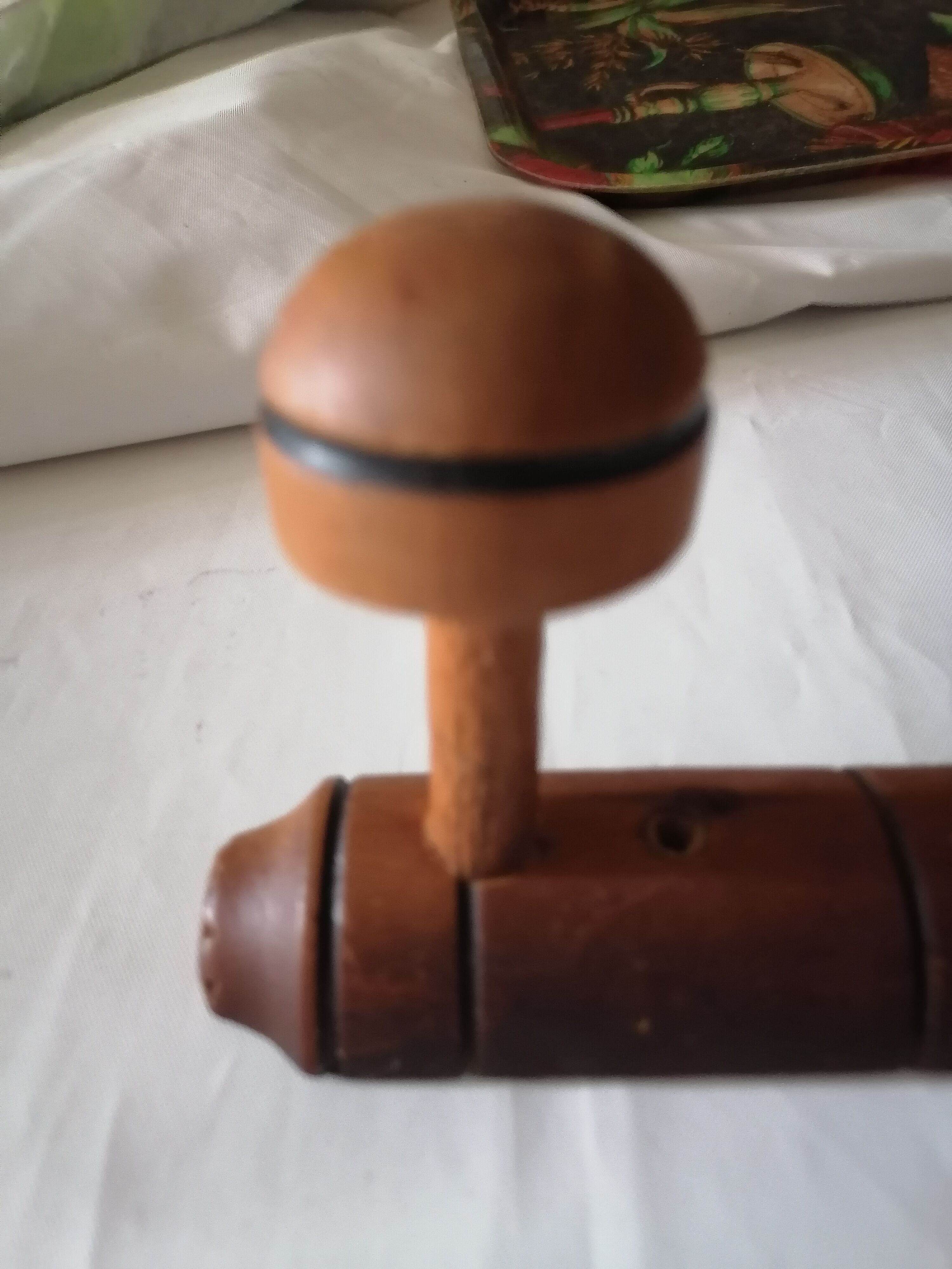 Patère porte manteaux bois style bambou 1960