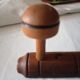Bamboo style wooden coat holder 1960