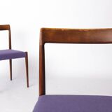 Lot de 6 chaises de salle à manger vintage en palissandre par Lübke, Allemagne, années 1970