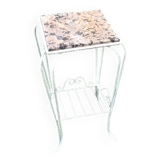 Shelf magazine rack wrought iron twisted with scroll