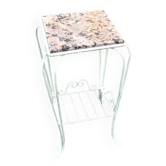 Shelf magazine rack wrought iron twisted with scroll