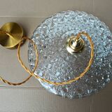 Vintage chiseled glass pendant light