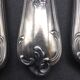 12 silver metal table knives model Rocaille