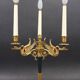 Flamboyant Pair of Candelabra/Chandeliers Solid Bronze Empire Style