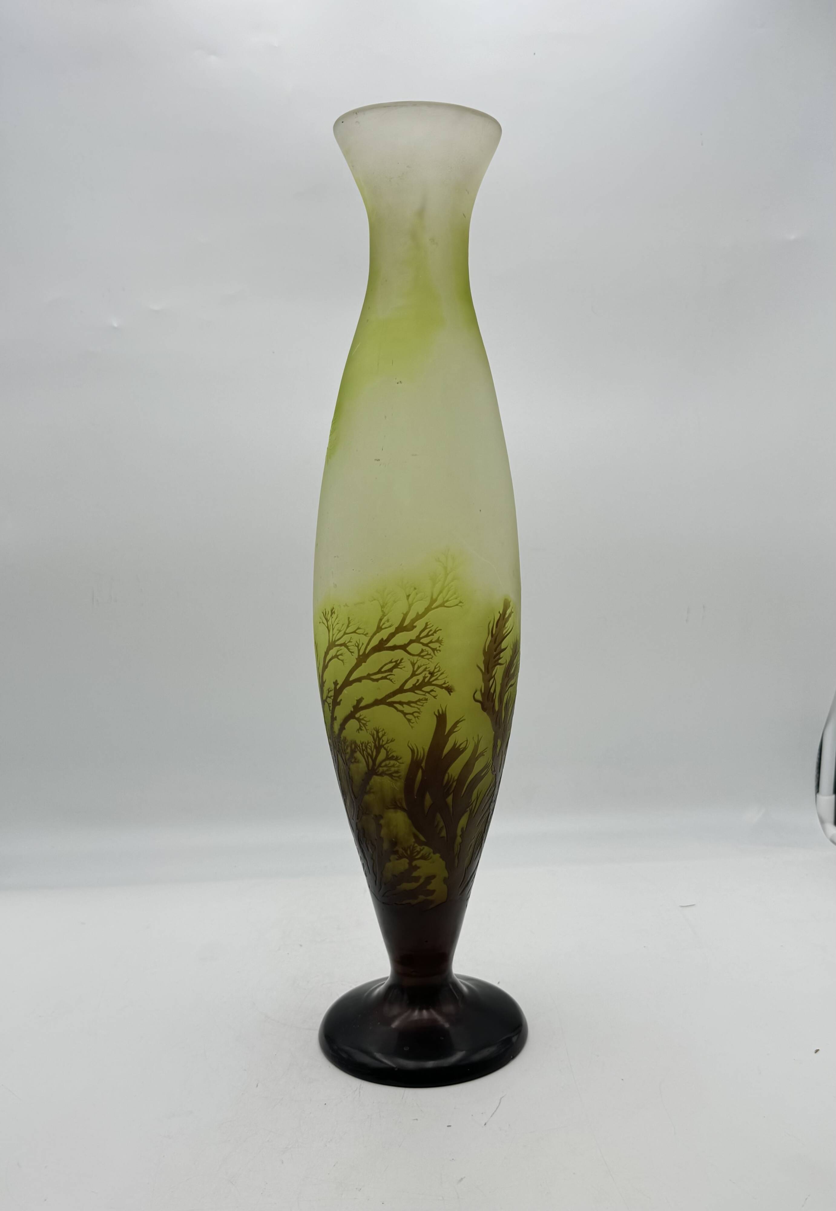 Emile galle glass vase