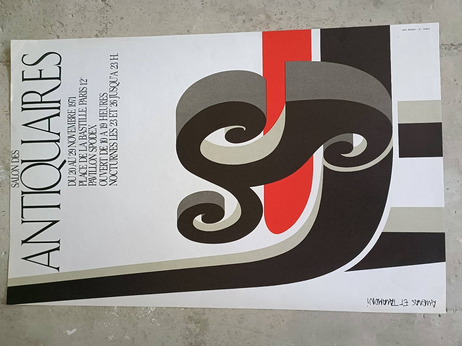 Original poster for the Antiques Fair