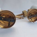 Trois appliques murales dorées flambeau style Empire