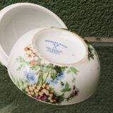 Set of 3 floral porcelain sweet jars from Paris.