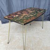 Vintage coffee table hunting scene