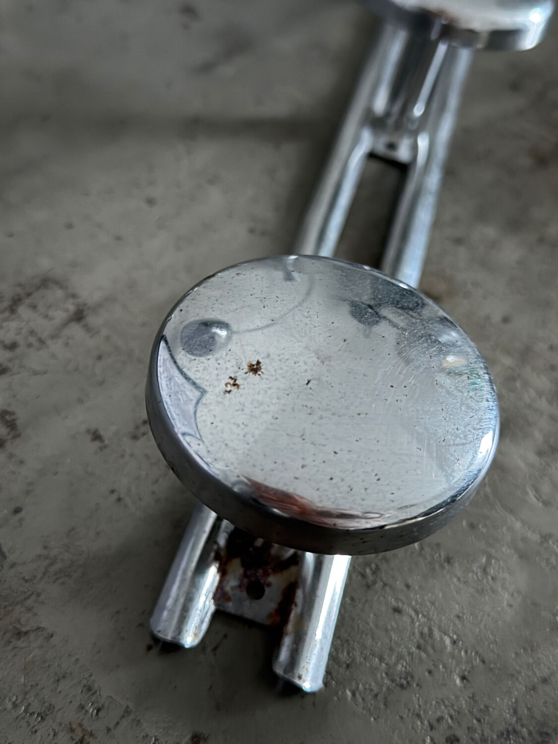 Vintage chrome wall coat rack