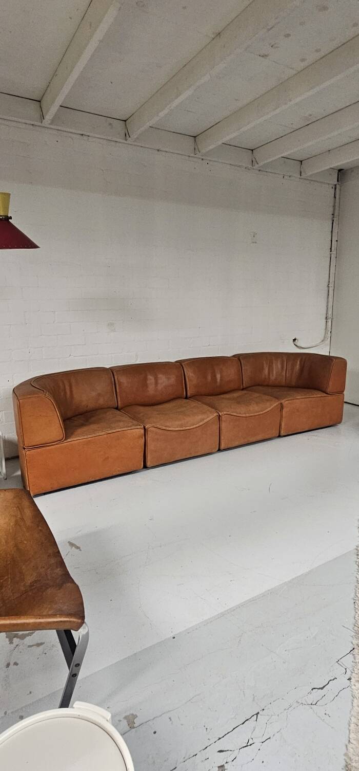 Canapé modulable De Sede DS 15 en cuir de selle