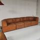 Modular sofa De Sede DS 15 in saddle leather