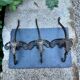 3 solid brass baroque coat hooks