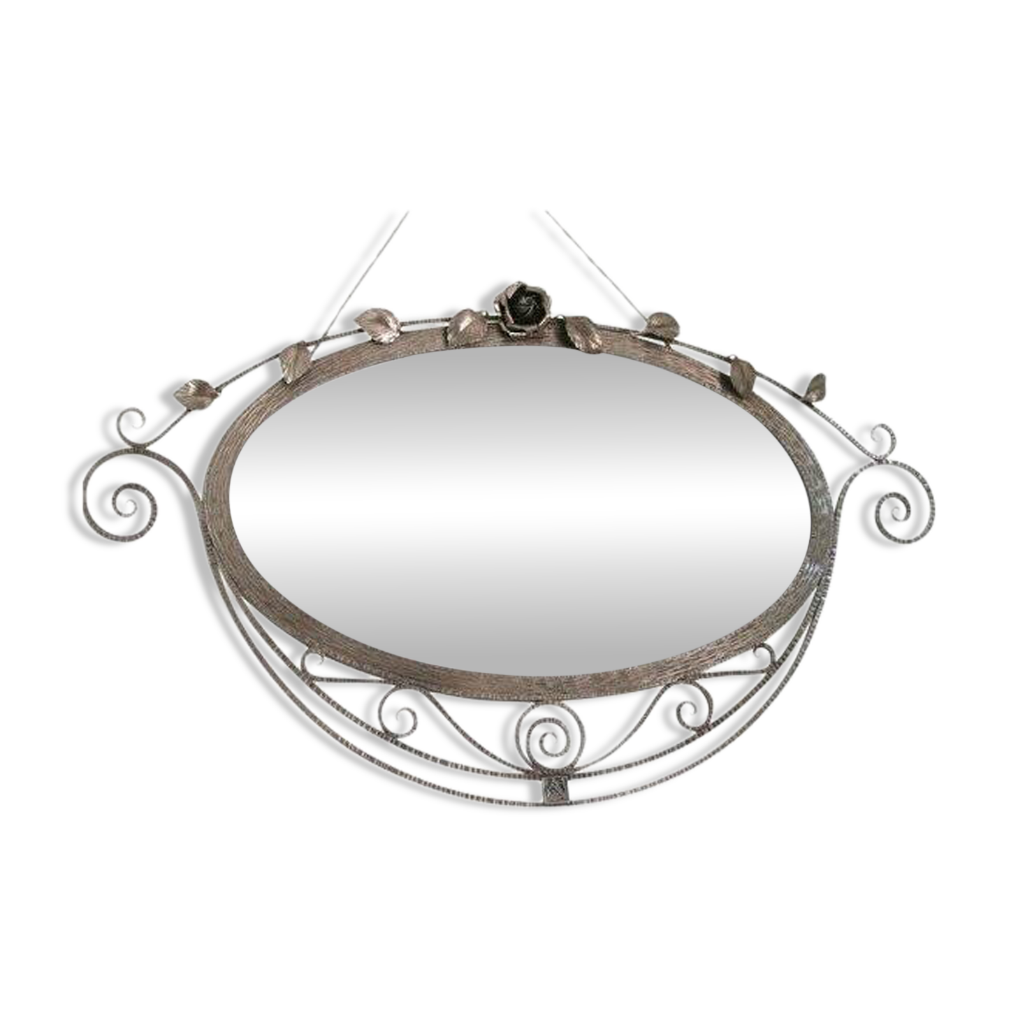 Brushed Wrought Iron Mirror