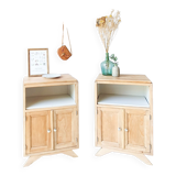 Pair of large restored bedside tables