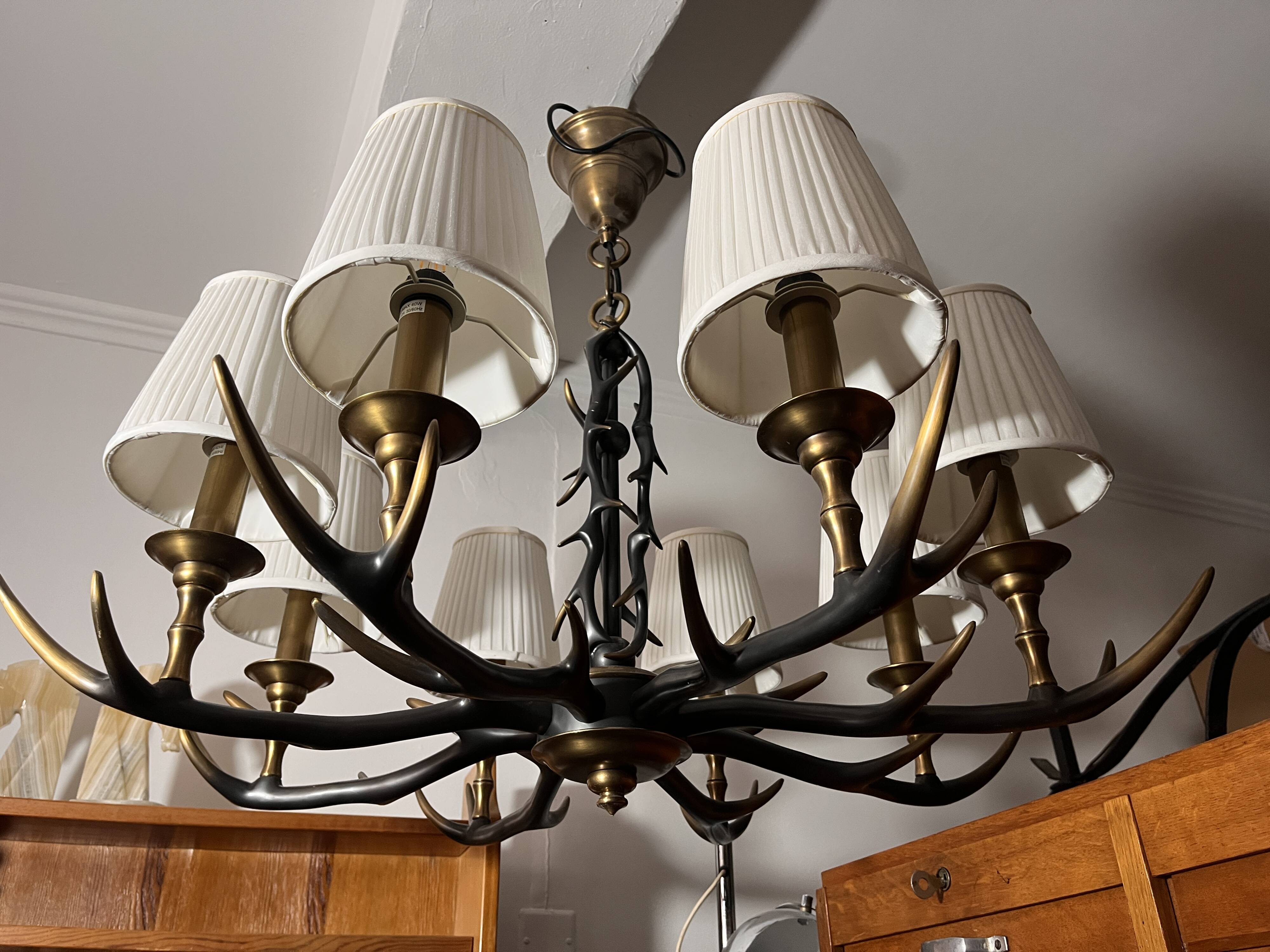 lustrous golden bronze deer antler style