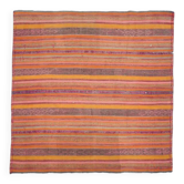 Tapis kilim en laine et coton turc vintage noué à la main orange 151x153