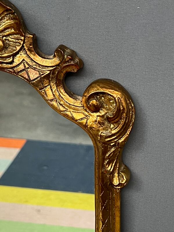 Paire de miroirs dorés, 97x28 cm