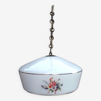 Retro pendant lamp - floral decorations - 1950-60