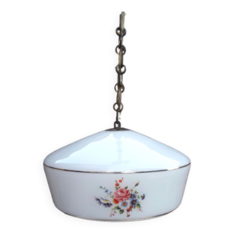 Retro pendant lamp - floral decorations - 1950-60