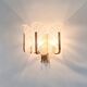 Large Scandinavian Glass & Brass Leaf Wall Light by Fagerlund, 1960s