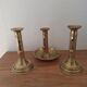 Set of 3 old candle holders with pushers