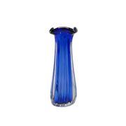 Vase, mid-century modern, blue glass, by J. Hospodka, Czechoslovakia, 1960s.