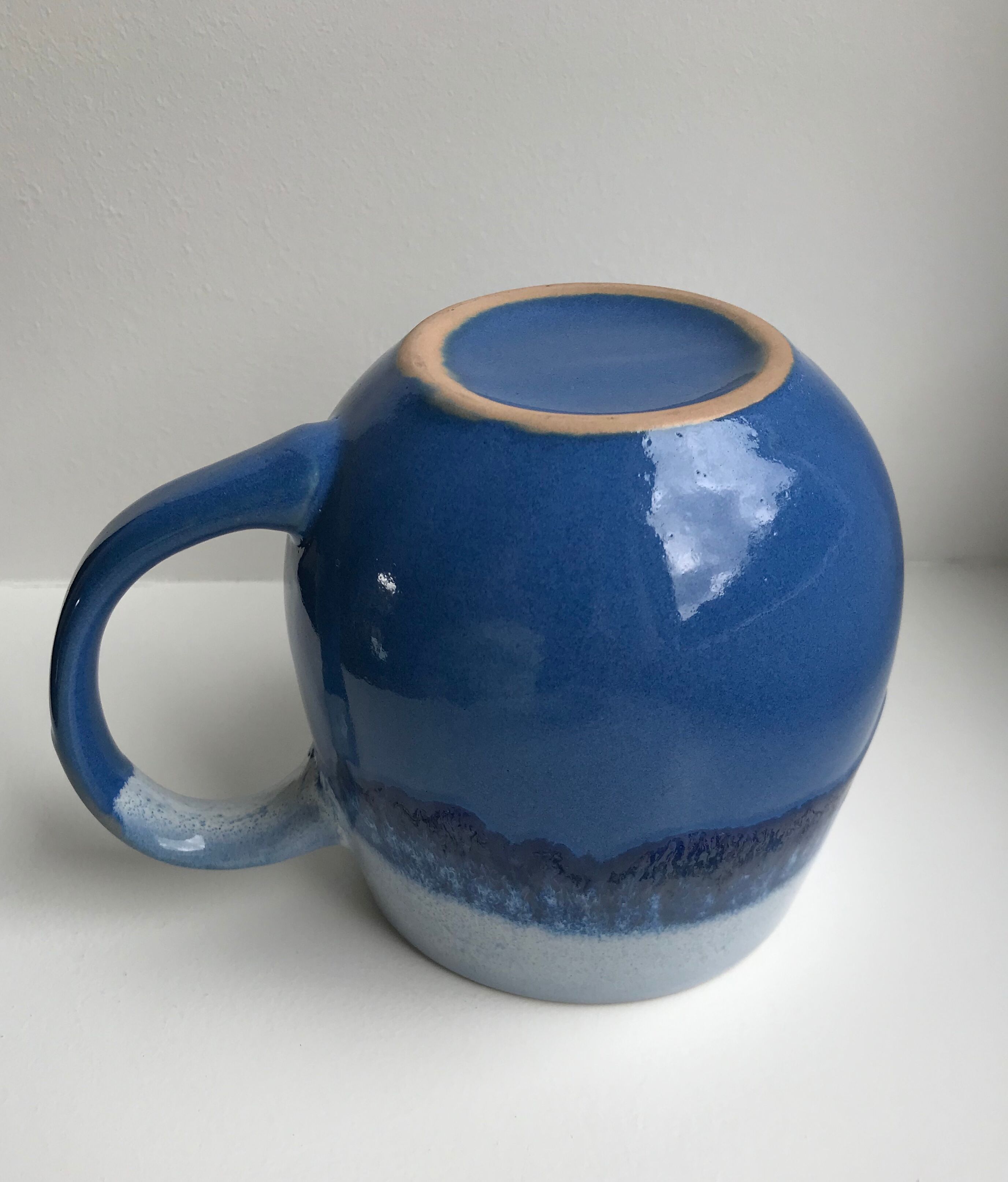 Blue ceramic mug