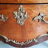 Louis XV dresser curved brown marble and bronze 1900