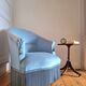 Fauteuil crapaud vintage, meuble siège Napoleon III ancien