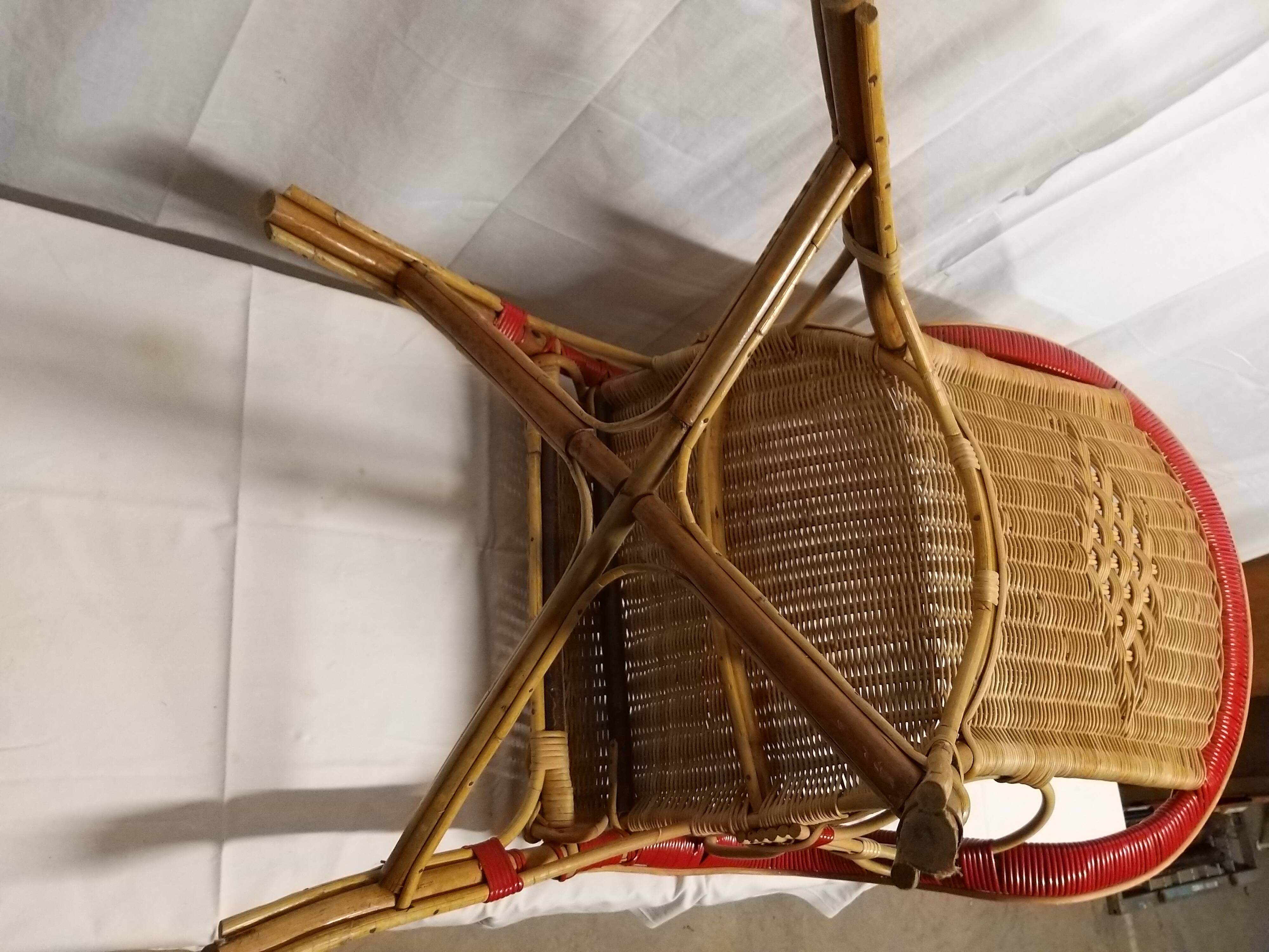 Rattan armchair