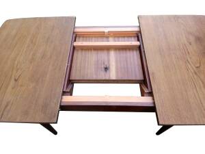 Vintage Scandinavian extendable dining table in teak from the 1950s.