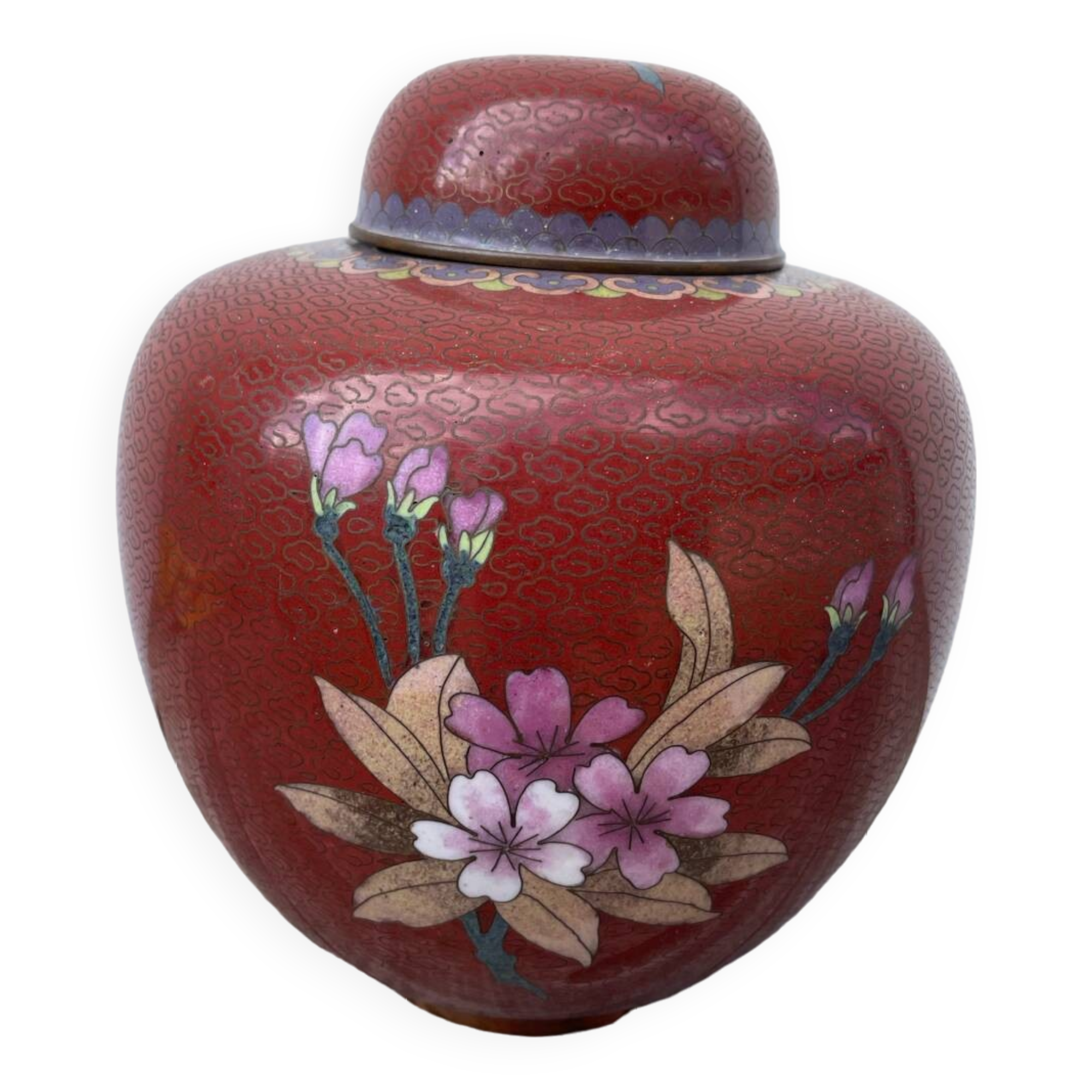 Chinese cloisonne ginger jar