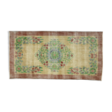 Anatolian handmade vintage rug 210 cm x 107 cm