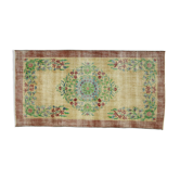 Anatolian handmade vintage rug 210 cm x 107 cm