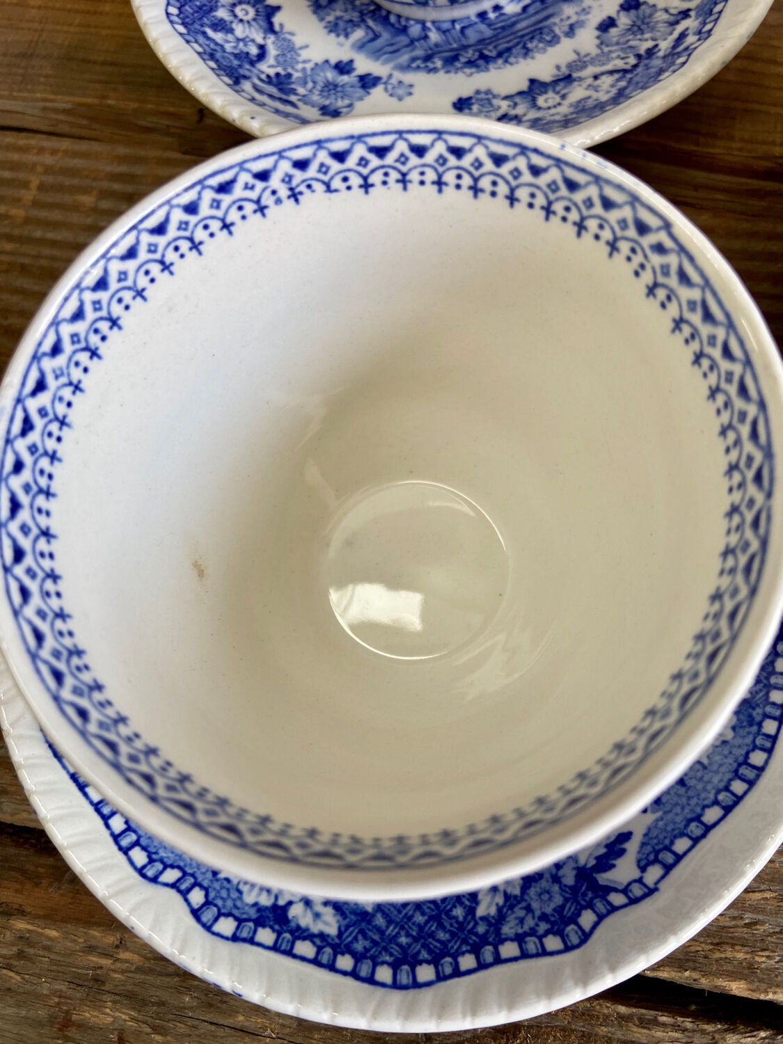 5 English Tea Cups Woods Burslem