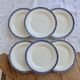 Antique flat plates, ironstone Salins – Checkerboard model