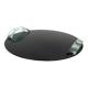 Hollywood regency black glass tray, Italy 1970s