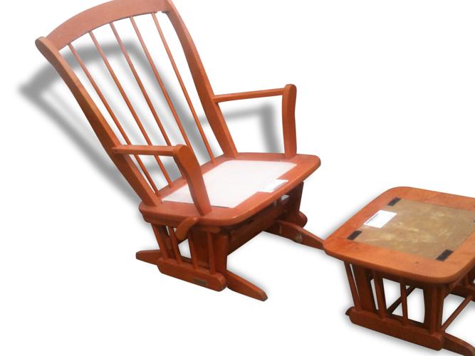 Dutailier chaise berçante et tabouret | Selency
