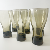 Smoked glass tube glasses