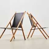 Yrjo Wiherheimo & Rudi Merz Rare Pair of Pinna Lounge Chairs for Korkeakosko Oy Finland 1970s