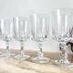Lot de 6 verres à vin rouge cristal d'Arques modèle Louvre