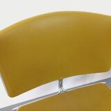 2 vintage Max Stacker Steelcase plastic and chrome stacking chairs