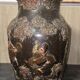 Asia 19th century: Japanese vase signed in terracotta, Meiji period.