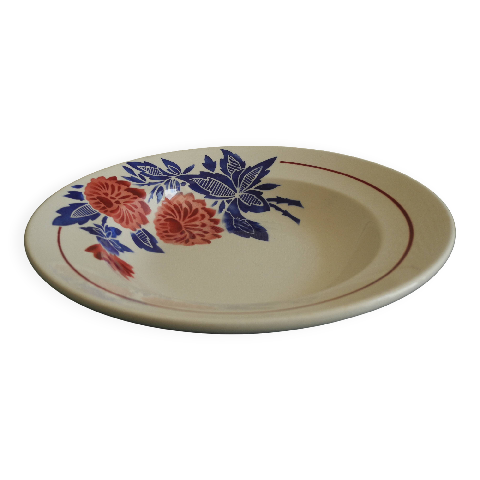 old Badonvillier earthenware dish from the early 20th century