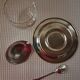 old Oneida glass and silver metal jam maker