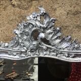 Mirror carved silver 81 x 46 cm